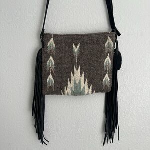 MZ Fringe Smoky Quartz Fringe Bag